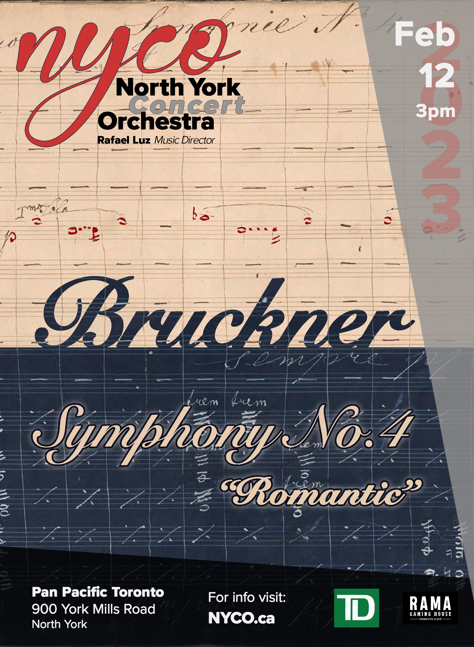 North York Concert OrchestraBruckner's 4th